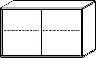 Gera Armoire à portes battantes Pro, 2 hauteurs des classeurs
