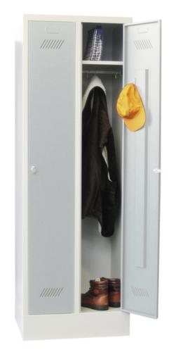 PAVOY Armoire vestiaire Basis gris clair avec 2 compartiments, largeur de compartiment 300 mm