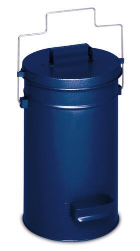 VAR Poubelle anti-feu, 25 l, RAL5010 bleu gentiane