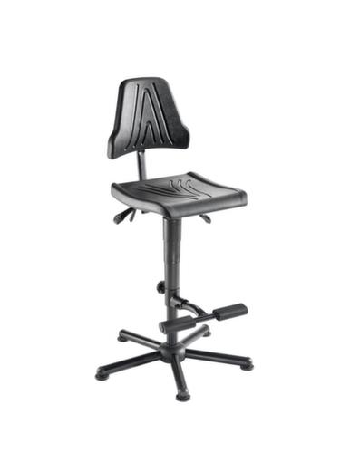 meychair Siège d'atelier haut Workster Allround W9-H-PU-AH2 avec assise PU, assise mousse PU noir, avec patins