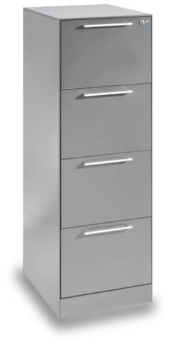 C+P Armoire pour dossiers suspendus Asisto, 4 extensions, RAL9006 aluminium blanc/RAL9006 aluminium blanc