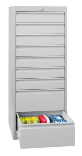 PAVOY Armoire à tiroirs Basis Plus RAL7035, 9 tiroir(s), RAL7035 gris clair/RAL7035 gris clair