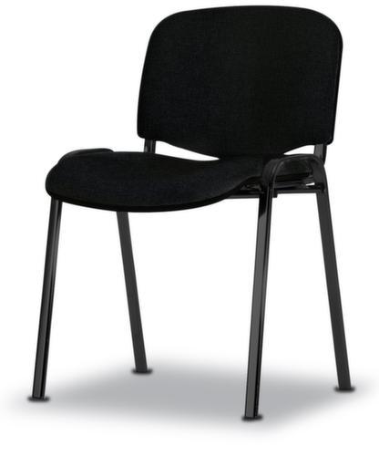 Nowy Styl Siège visiteur gerbable 12 fois ISO avec capitonnages, assise tissu (100 % polyester), noir