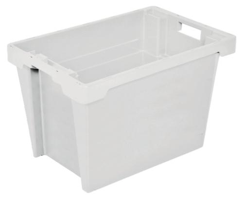 Conteneurs à gerbage rotatif Euronorm, blanc nature, capacité 70 l