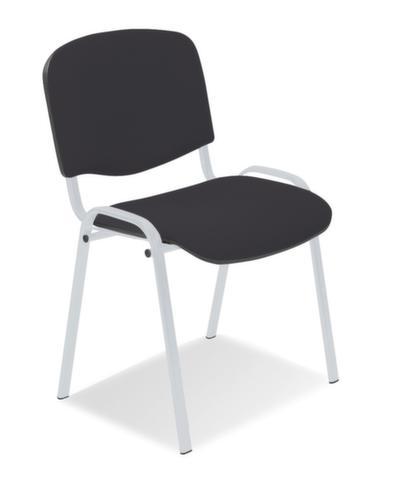 Nowy Styl Siège visiteur gerbable 12 fois ISO avec capitonnages, assise tissu (100 % polyoléfine), noir