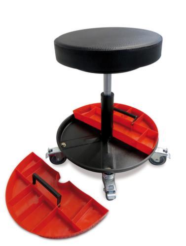 meychair Tabouret d'atelier Assistent Professional, assise noir, roulettes