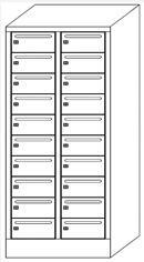 PAVOY Armoire de distribution du courrier Basis, 20 compartiments