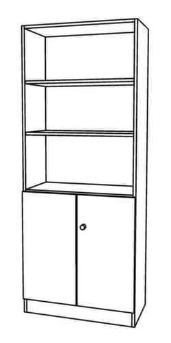 Armoire combinée Sina avec 2 portes et 3 compartiments