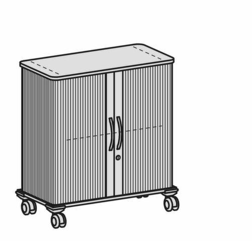 Gera Armoire à rideaux transversaux Pro, 2 hauteurs des classeurs