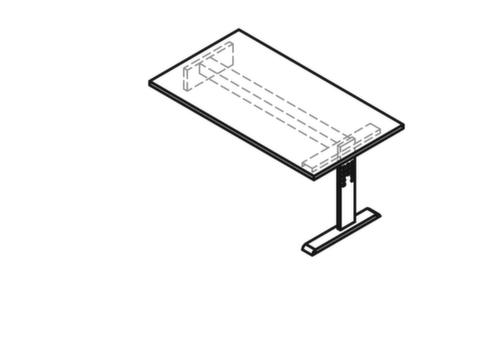 Table de rallonge pour buffet bas, largeur x profondeur 1600 x 800 mm, plaque noyer