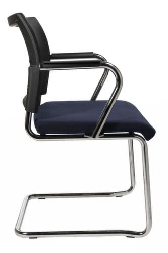 Topstar Fauteuil luge pour visiteurs Visit 20 avec dossier maille, assise tissu (100 % polypropylène), bleu foncé