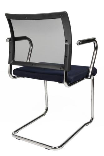 Topstar Fauteuil luge pour visiteurs Visit 20 avec dossier maille, assise tissu (100 % polypropylène), bleu foncé