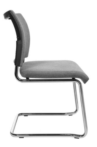 Topstar Fauteuil luge pour visiteurs capitonné Visit 20, assise tissu (100 % polypropylène), gris clair