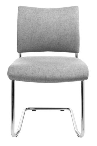 Topstar Fauteuil luge pour visiteurs capitonné Visit 20, assise tissu (100 % polypropylène), gris clair