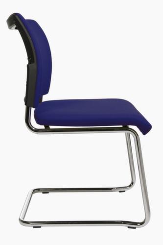 Topstar Fauteuil luge pour visiteurs capitonné Visit 20, assise tissu (100 % polypropylène), bleu foncé