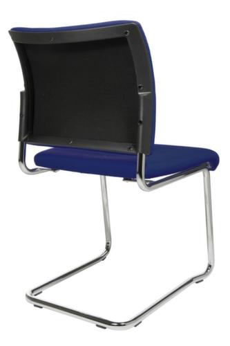 Topstar Fauteuil luge pour visiteurs capitonné Visit 20, assise tissu (100 % polypropylène), bleu foncé