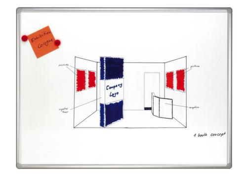 Franken tableau blanc pour glissière murale modulaire, hauteur x largeur 900 x 1800 mm