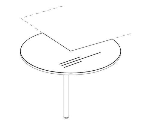 Nowy Styl Table de rallonge ronde E10 pour bureau