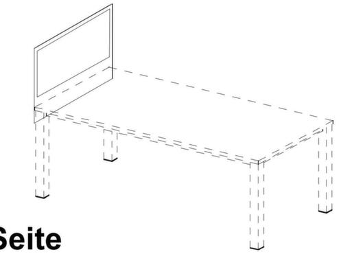 Nowy Styl Panneau d'attachement E10 pour table de bureau, largeur 600 mm