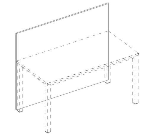 Nowy Styl Couverture de comptoir E10 pour table de bureau, largeur 1400 mm