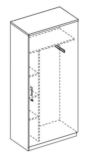 Nowy Styl Armoire à portes battantes de bureau E10 avec vestiaires + 4 casiers