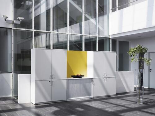 Nowy Styl Armoire de bureau E10 avec portes en verre clair trempé, 3 hauteurs des classeurs