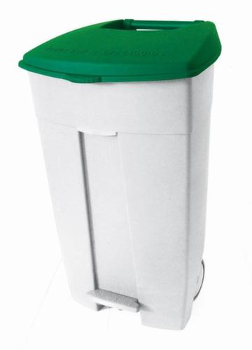 bac à déchets roulant Contiplast, 120 l, blanc, couvercle vert