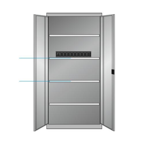 Thurmetall Armoire à portes battantes électrique, modèle CH, RAL7016 gris anthracite/RAL7035 gris clair