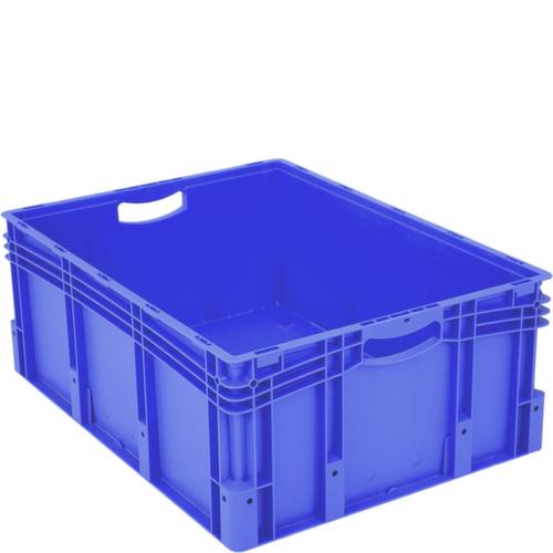 Bac gerbable norme Europe à double fond, bleu, capacité 121 l