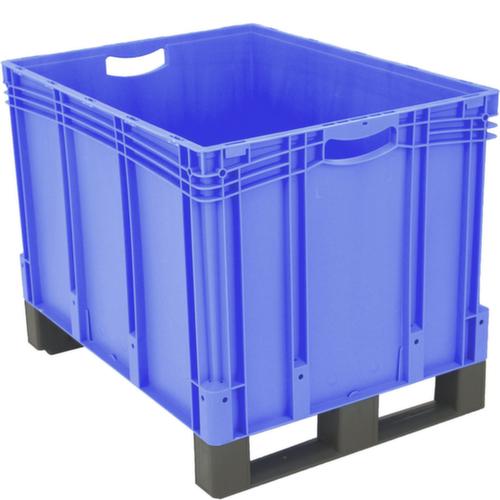 Bac gerbable norme Europe à double fond, bleu, capacité 206 l