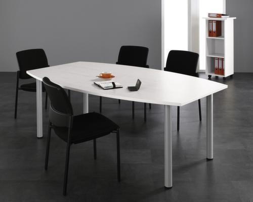 Gera Table de conférence Basis, largeur x profondeur 2000 x 800 mm, panneau gris clair