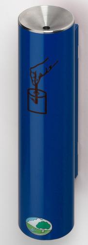 Cendrier anti-feu H 30, RAL5010 bleu gentiane