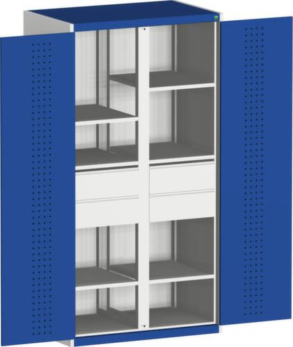 bott Armoire à panneaux perforés cubio avec cloison centrale, 4 tiroir(s)