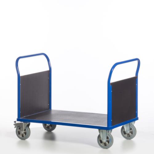 Rollcart Wagon à double façade avec zone de chargement antidérapante, force 1200 kg, plateau longueur x largeur 1200 x 800 mm