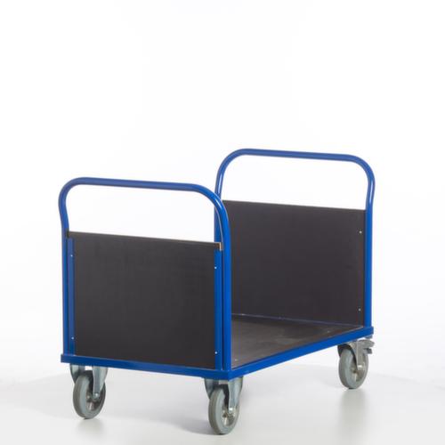 Rollcart Wagon à double façade avec zone de chargement antidérapante, force 1200 kg, plateau longueur x largeur 1200 x 800 mm