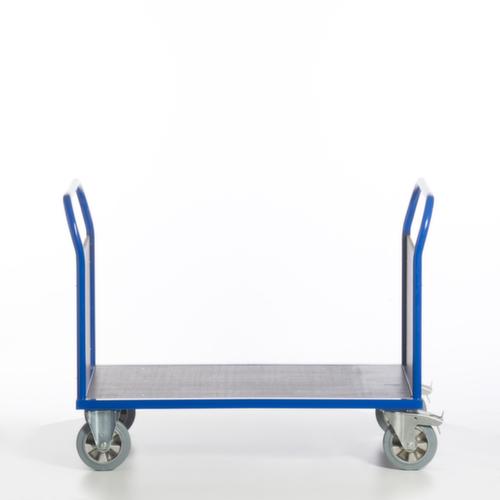 Rollcart Wagon à double façade avec zone de chargement antidérapante, force 1200 kg, plateau longueur x largeur 1200 x 800 mm