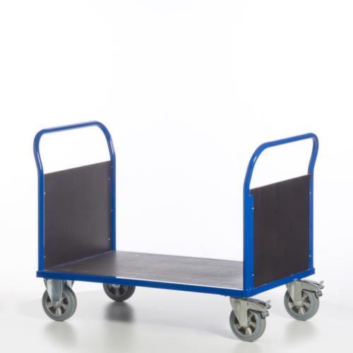 Rollcart Wagon à double façade avec zone de chargement antidérapante, force 1200 kg, plateau longueur x largeur 1200 x 800 mm