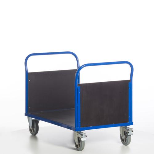 Rollcart Wagon à double façade avec zone de chargement antidérapante, force 1200 kg, plateau longueur x largeur 1200 x 800 mm