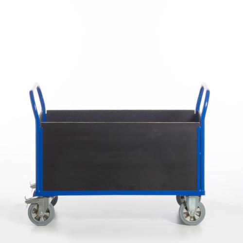 Rollcart Chariot quatre ridelles avec plateau antidérapant, force 1200 kg, plateau longueur x largeur 1200 x 770 mm