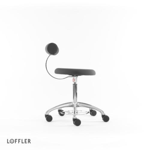 Löffler Tabouret Aogo, assise gris, roulettes