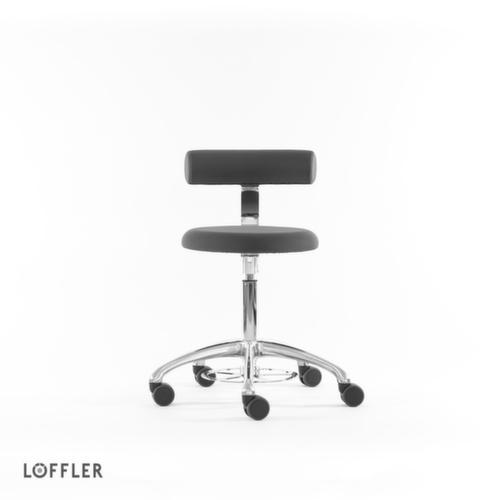 Löffler Tabouret Aogo, assise gris, roulettes