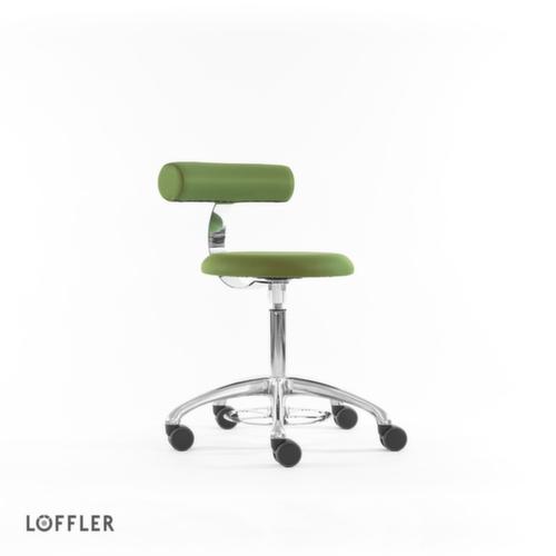 Löffler Tabouret Aogo, assise vert, roulettes