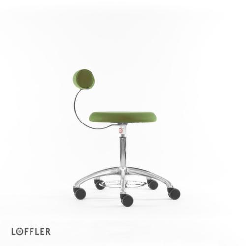 Löffler Tabouret Aogo, assise vert, roulettes