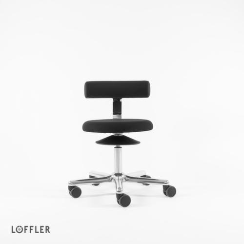 Löffler Tabouret Aogo, assise noir, roulettes