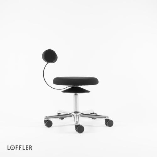 Löffler Tabouret Aogo, assise noir, roulettes