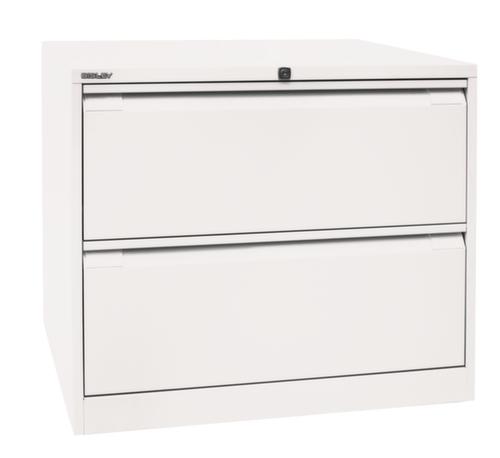 Bisley Armoire pour dossiers suspendus, 2 extensions, blanc signalisation/blanc signalisation