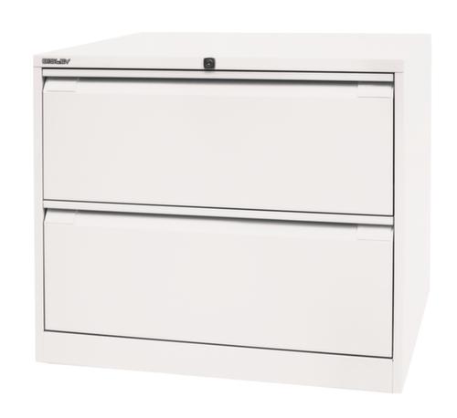 Bisley Armoire pour dossiers suspendus, 2 extensions, blanc signalisation/blanc signalisation