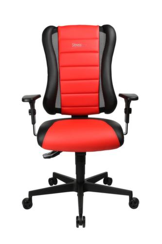 Topstar Siège de bureau pivotant Sitness Racer RS mit AL "P4" avec assise 3D, noir/rouge