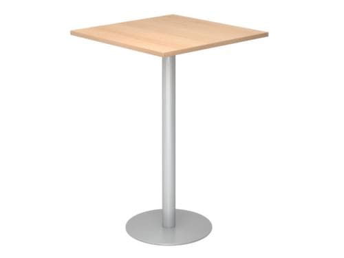 Table haute, largeur x profondeur 800 x 800 mm, panneau chêne