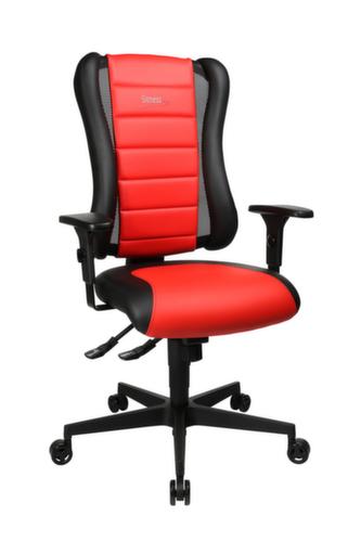 Topstar Siège de bureau pivotant Sitness Racer RS mit AL "P4" avec assise 3D, noir/rouge